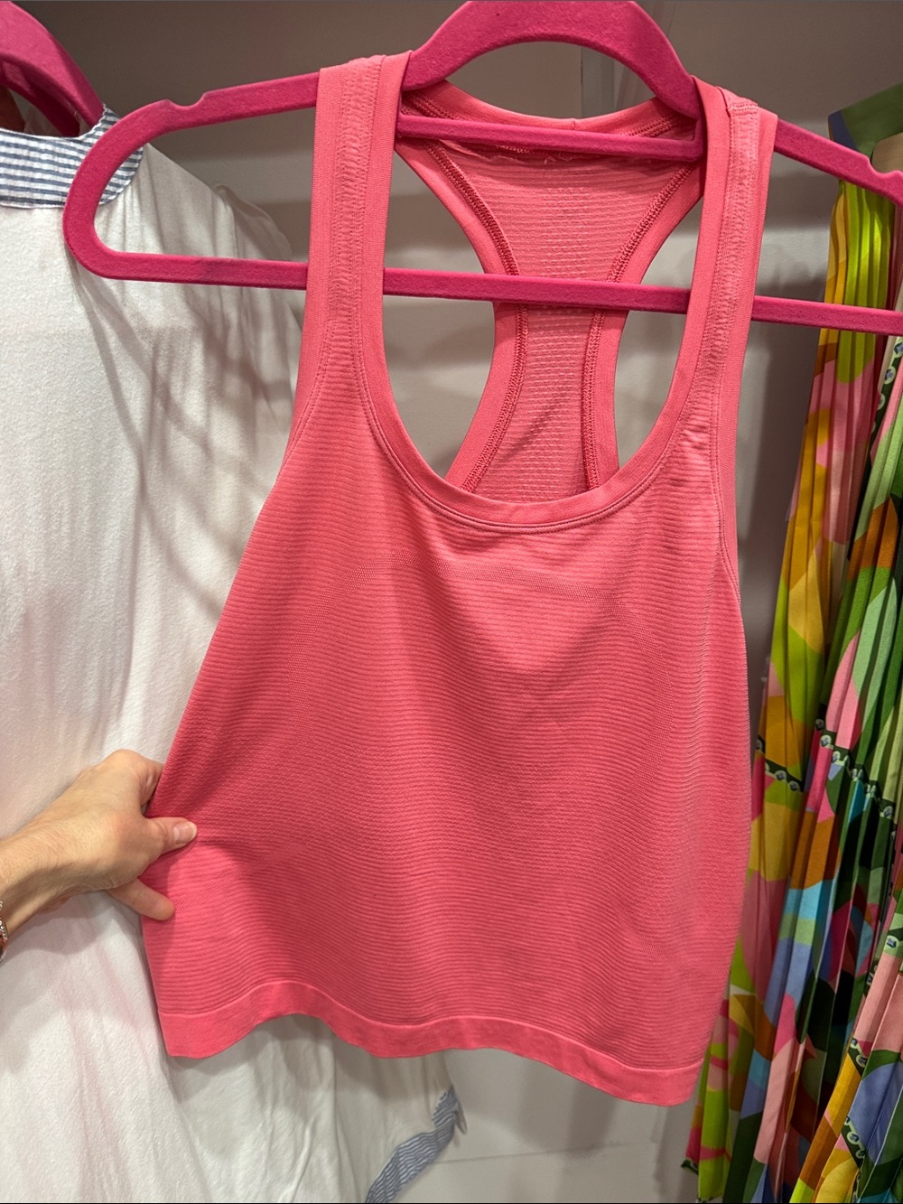 lululemon athletica Pink Coral swiftly Tech Racerback 2.0 Race Length